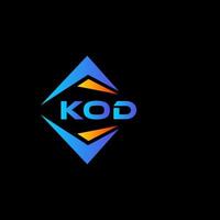 KOD abstract technology logo design on Black background. KOD creative initials letter logo concept. vector