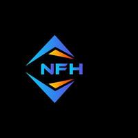 NFH abstract technology logo design on Black background. NFH creative initials letter logo concept. vector