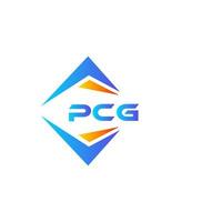 diseño de logotipo de tecnología abstracta pcg sobre fondo blanco. concepto de logotipo de letra de iniciales creativas pcg. vector