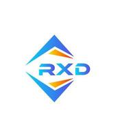 Diseño de logotipo de tecnología abstracta rxd sobre fondo blanco. concepto de logotipo de letra de iniciales creativas rxd. vector