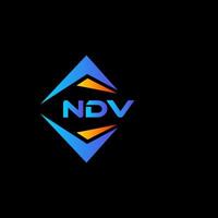 Diseño de logotipo de tecnología abstracta ndv sobre fondo negro. concepto de logotipo de letra de iniciales creativas de ndv. vector