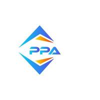 diseño de logotipo de tecnología abstracta ppa sobre fondo blanco. concepto de logotipo de letra de iniciales creativas de ppa. vector