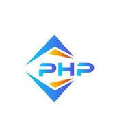 diseño de logotipo de tecnología abstracta php sobre fondo blanco. concepto de logotipo de letra de iniciales creativas de php. vector