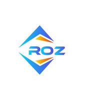 diseño de logotipo de tecnología abstracta roz sobre fondo blanco. concepto de logotipo de letra inicial creativa roz. vector