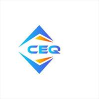 diseño de logotipo de tecnología abstracta ceq sobre fondo blanco. concepto de logotipo de letra de iniciales creativas ceq. vector