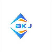 bkj diseño de logotipo de tecnología abstracta sobre fondo blanco. concepto de logotipo de letra de iniciales creativas bkj. vector