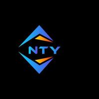 NTY abstract technology logo design on Black background. NTY creative initials letter logo concept. vector