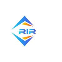 diseño de logotipo de tecnología abstracta rir sobre fondo blanco. concepto de logotipo de letra inicial creativa rr. vector