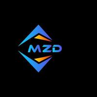 Diseño de logotipo de tecnología abstracta mzd sobre fondo negro. concepto de logotipo de letra de iniciales creativas mzd. vector