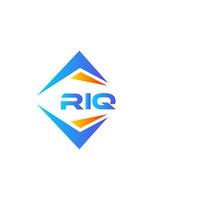 diseño de logotipo de tecnología abstracta riq sobre fondo blanco. concepto de logotipo de letra de iniciales creativas riq. vector