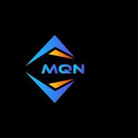 Diseño de logotipo de tecnología abstracta mqn sobre fondo negro. concepto de logotipo de letra de iniciales creativas mqn. vector