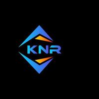 diseño de logotipo de tecnología abstracta knr sobre fondo negro. concepto de logotipo de letra de iniciales creativas knr. vector