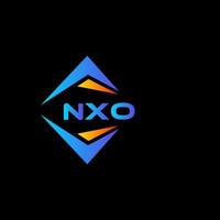 NXO abstract technology logo design on Black background. NXO creative initials letter logo concept. vector