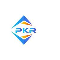 pkr diseño de logotipo de tecnología abstracta sobre fondo blanco. concepto de logotipo de letra inicial creativa pkr. vector