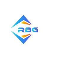 diseño de logotipo de tecnología abstracta rbg sobre fondo blanco. concepto de logotipo de letra de iniciales creativas rbg. vector