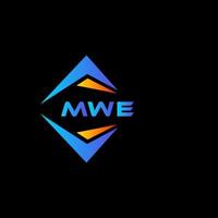 MWE abstract technology logo design on Black background. MWE creative initials letter logo concept. vector