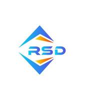 diseño de logotipo de tecnología abstracta rsd sobre fondo blanco. concepto de logotipo de letra de iniciales creativas rsd. vector