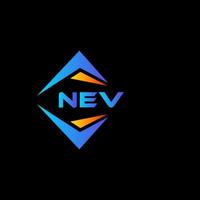 nev diseño de logotipo de tecnología abstracta sobre fondo negro. concepto de logotipo de letra inicial creativa nev. vector