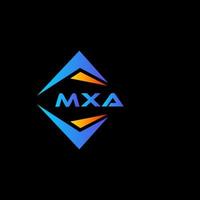 diseño de logotipo de tecnología abstracta mxa sobre fondo negro. concepto de logotipo de letra de iniciales creativas mxa. vector