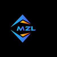 MZL abstract technology logo design on Black background. MZL creative initials letter logo concept. vector