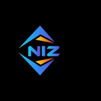 NIZ abstract technology logo design on Black background. NIZ creative initials letter logo concept. vector