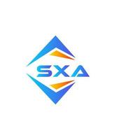 SXA abstract technology logo design on white background. SXA creative initials letter logo concept. vector