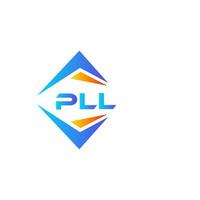 diseño de logotipo de tecnología abstracta pll sobre fondo blanco. concepto de logotipo de letra de iniciales creativas pll. vector