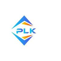 plk diseño de logotipo de tecnología abstracta sobre fondo blanco. concepto de logotipo de letra de iniciales creativas plk. vector