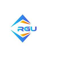 diseño de logotipo de tecnología abstracta rgu sobre fondo blanco. concepto de logotipo de letra de iniciales creativas rgu. vector