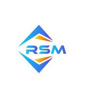 diseño de logotipo de tecnología abstracta rsm sobre fondo blanco. concepto de logotipo de letra inicial creativa rsm. vector