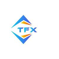 diseño de logotipo de tecnología abstracta tfx sobre fondo blanco. concepto de logotipo de letra de iniciales creativas tfx. vector