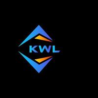 KWL abstract technology logo design on Black background. KWL creative initials letter logo concept. vector