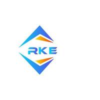 rke diseño de logotipo de tecnología abstracta sobre fondo blanco. concepto de logotipo de letra de iniciales creativas rke. vector