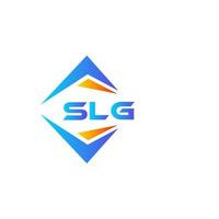 diseño de logotipo de tecnología abstracta slg sobre fondo blanco. concepto de logotipo de letra de iniciales creativas slg. vector