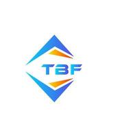 diseño de logotipo de tecnología abstracta tbf sobre fondo blanco. Tbf creative iniciales letra logo concepto. vector