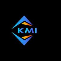 KMI abstract technology logo design on Black background. KMI creative initials letter logo concept. vector