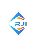 diseño de logotipo de tecnología abstracta rji sobre fondo blanco. concepto de logotipo de letra de iniciales creativas rji. vector