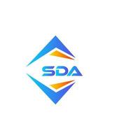 diseño de logotipo de tecnología abstracta sda sobre fondo blanco. concepto de logotipo de letra de iniciales creativas sda. vector