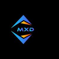 diseño de logotipo de tecnología abstracta mxd sobre fondo negro. concepto de logotipo de letra de iniciales creativas mxd. vector