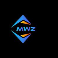 mwz diseño de logotipo de tecnología abstracta sobre fondo negro. concepto de logotipo de letra de iniciales creativas mwz. vector