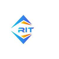 rit diseño de logotipo de tecnología abstracta sobre fondo blanco. concepto creativo del logotipo de la letra de las iniciales. vector