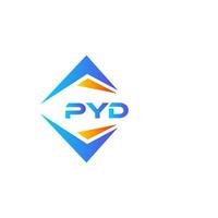 diseño de logotipo de tecnología abstracta pyd sobre fondo blanco. concepto de logotipo de letra de iniciales creativas pyd. vector