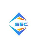 SEC abstract technology logo design on white background. SEC creative initials letter logo concept. vector