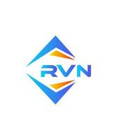 diseño de logotipo de tecnología abstracta rvn sobre fondo blanco. concepto de logotipo de letra de iniciales creativas rvn. vector