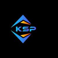 diseño de logotipo de tecnología abstracta ksp sobre fondo negro. concepto de logotipo de letra de iniciales creativas ksp. vector