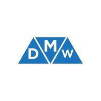 mdw diseño de logotipo inicial abstracto sobre fondo blanco. concepto de logotipo de letra de iniciales creativas mdw. vector