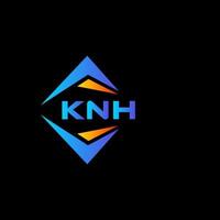 KNH abstract technology logo design on Black background. KNH creative initials letter logo concept. vector