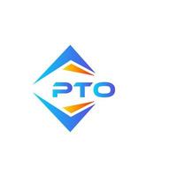 PTO abstract technology logo design on white background. PTO creative initials letter logo concept. vector
