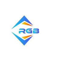 diseño de logotipo de tecnología abstracta rgb sobre fondo blanco. concepto de logotipo de letra de iniciales creativas rgb. vector