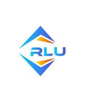 diseño de logotipo de tecnología abstracta rlu sobre fondo blanco. concepto de logotipo de letra de iniciales creativas rlu. vector